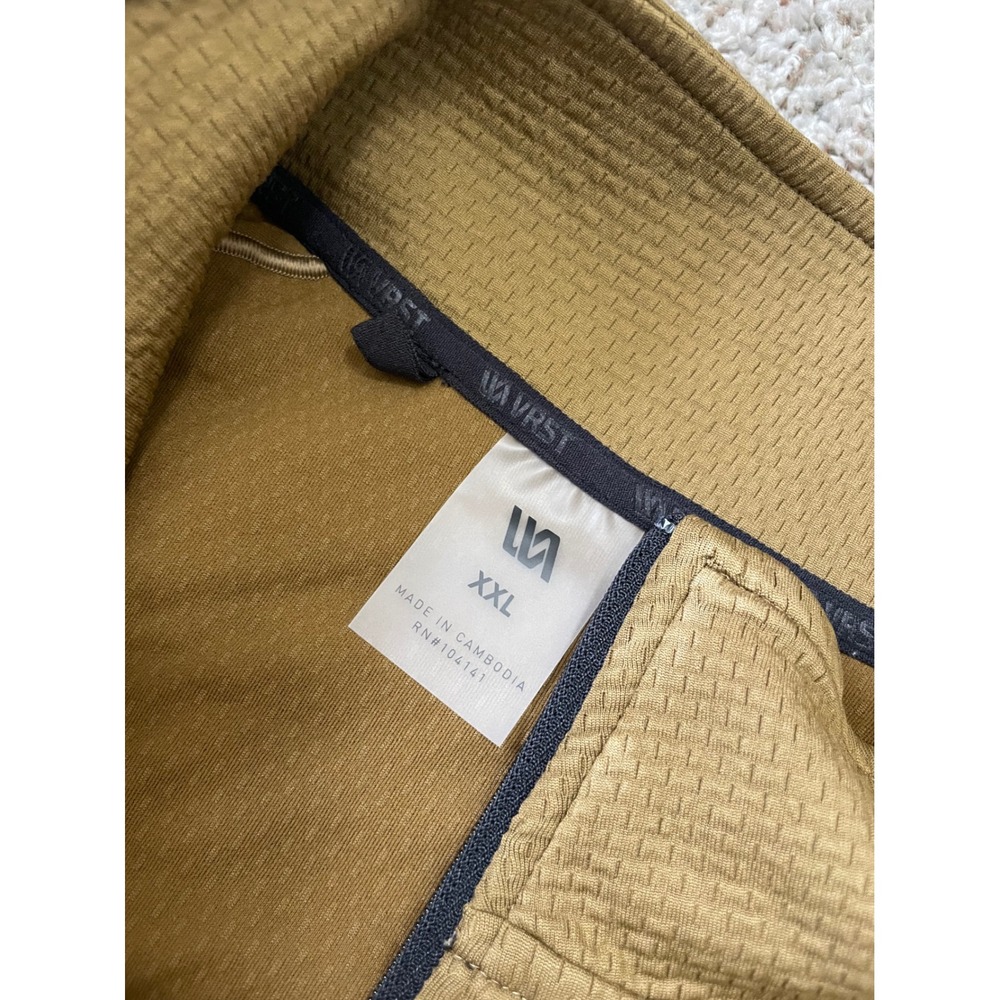 VRST Men's Element Textured 1/4 Zip Golf Pullover XXL Brown Spice - Picture 9 of 10